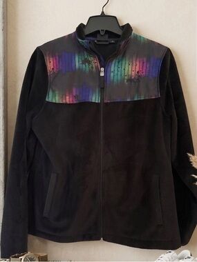 Fila Black Jacket with Multicolor Graphic Print